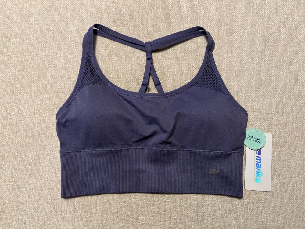 Marika Sports Bra Women's Size Large Purple Low Impact Seamless New